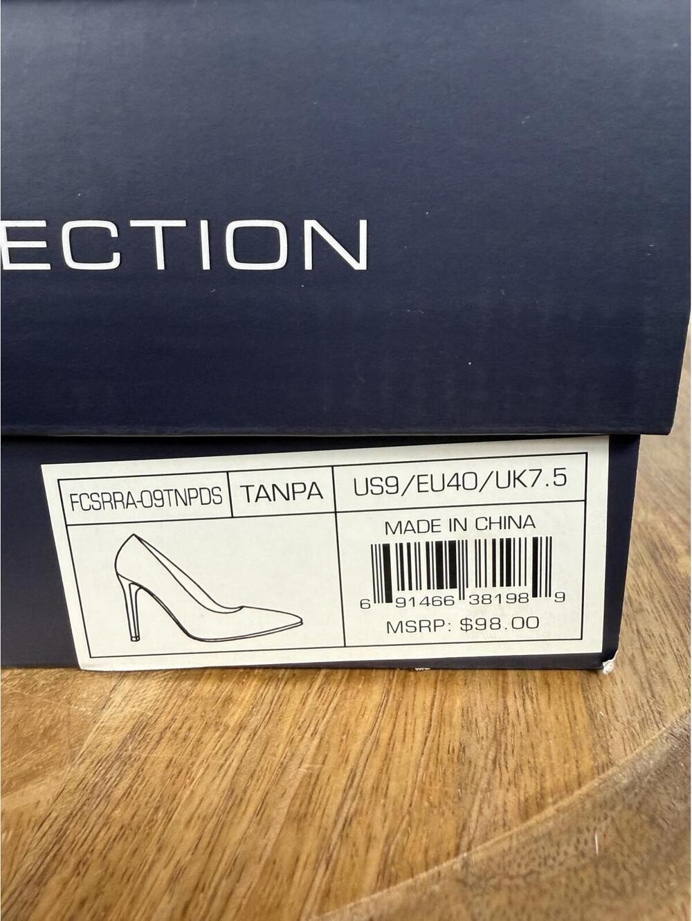 French Connection Patent Leather Tan Heels Pumps US 9 NWB - Picture 11 of 11